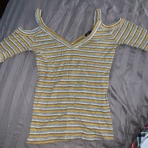 Cropped off the shoulder top